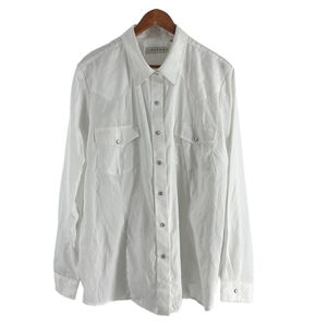 Roper pearl snap western shirt all over monotone print cowboy rodeo sz 2X